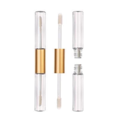 China HUIHO Cosmetic Factory Wholesale Double Sides Acrylic Containers Private Label Lip Wand Lip Gloss Clear Tubes for sale