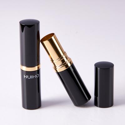 China HUIHO Cosmetic Factory Supply 16mm Private Label Black Empty Concealer Container Aluminum Round Concealer Cosmetic Packaging Tube for sale