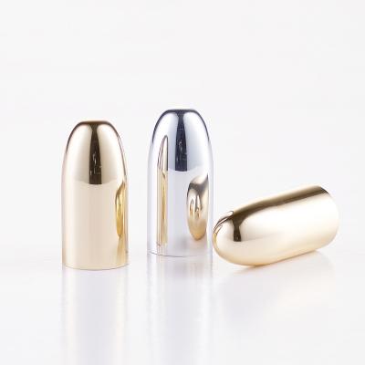 China HUIHO Luxury Gold Silver Cosmetic Design Packaging Container Parts Custom Logo Bullet Lip Gloss Tube Foil Lids for sale