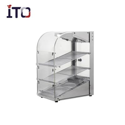 China Industrial Food Display Stainless Steel Fried Chicken Display Food Warmer Display Showcase for sale