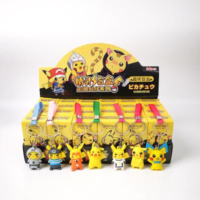 China Christmas Countdown Blind Box 24Pcs/Set Poke mon Keychain Mystery Box Kawaii Pikachu Surprise Blind Box Cute Action Figures for Kids Toys Gifts Pendant for sale