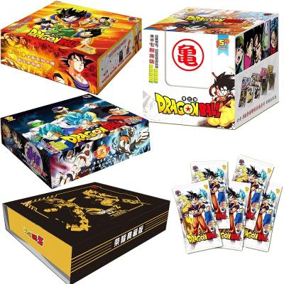 China Rare Dragon Ball Z TCG Cards For Collectible Dragon Ball Z Anime Figures Booster Box Rare Trading Diamond Flash Cards Son Goku Vegeta TCG Collection Tanning Cards for sale