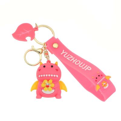 China Wholesale 3D Cartoon Key Chain Dinosaur Souvenirs Promotion Gift Key Chain Soft PVC Keychains Cute Car Schoolbag Pendant Rubber for sale