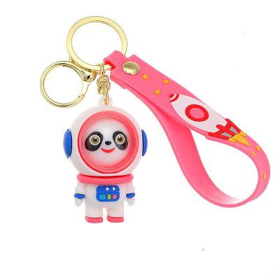 China Creative PVC Plastic Cute 3D Animal Car Small Keychain Trendy Key Chain Astronaut Souvenirs Promotion Gift Anime Cartoon Key Ring Pendant Couples Gift for sale