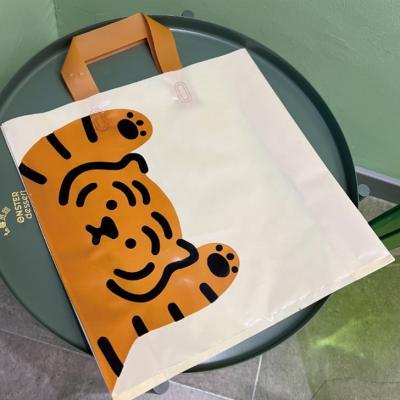 China Apparel OEM Customized Logo Printed Handle Eco - Friendly Compostable Shopping Bag Biodegradable Shopping Carry Bags for sale