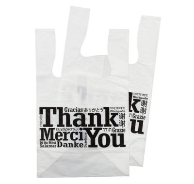 China Wholesale Custom Small Size Biodegradable T-shirt Bag Biodegradable Plastic Shopping Bag for sale