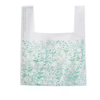 China BIODEGRADABLE Eco - Friendly Carry Plastic T Shirt Bags For Supermarket Biodegradable T Shirt Bag for sale