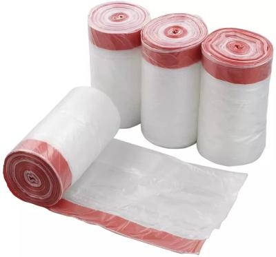 China BIODEGRADABLE Hot Selling Flat Plastic Garbage Bag On Roll Drawstring Waste Bag Compostable Biodegradable Garbage Bags for sale