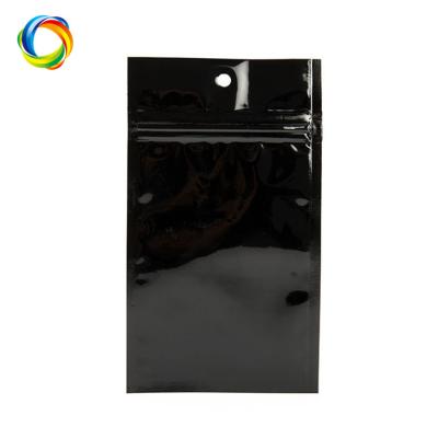 China High Quality Recyclable Logo Aluminum Foil Packaging Printed Mini Plastic Poly Bag Black Cheap Custom Ziplock Bag For Food for sale