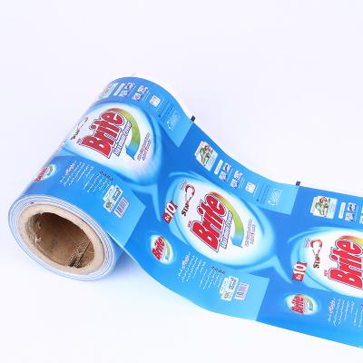 China Cheap Custom Mild Laminated Detergent Moisture Proof Stretch Washing Powder Liquid Packaging Multilayer Printing PET Plastic Roll Films for sale