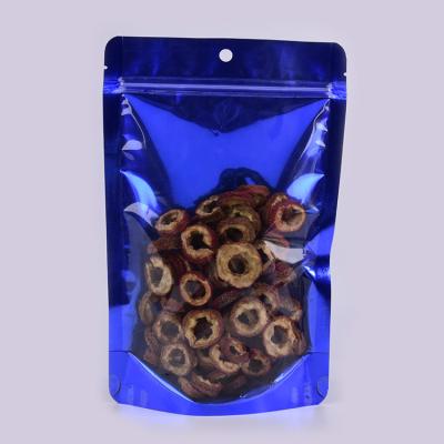 China Low Cost Recyclable Custom Printed Resealable Rack Up Zip Lock Plastic Reusable Packaging Ziplock Bag With Hanging Hole for sale