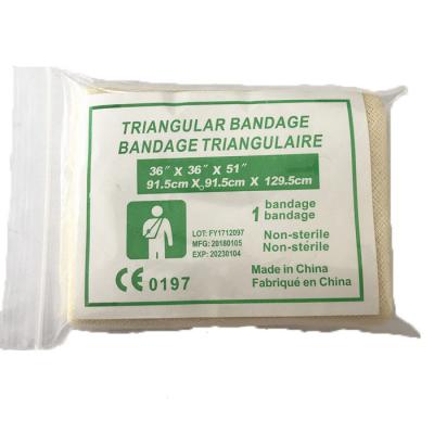 China Sterile Or Non Sterile Triangular Cotton Skin Color Bandage For Wund Care for sale