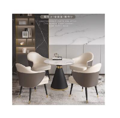 China Modern Postmodern SLATE small round table Negotiating tables and chairs for Receive guests for sale