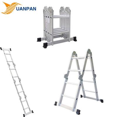 China Folding Ladders Aluminum Attic Ladder Folding 4*2 Step 2.43m Universal Scaffolding Lift Staircase And Stair Parts for sale