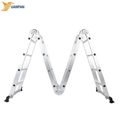 China Folding Ladders Double Sided Universal Aluminum Telescopic Extendable Folding Ladder Three Way for sale