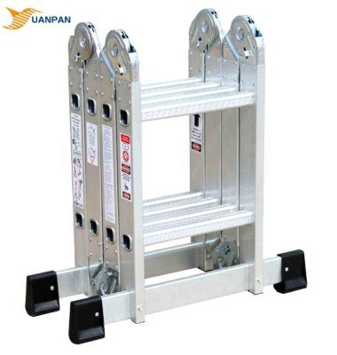 China Folding Ladders Staircase 4*2 Steps Heavy Duty Commercial Foldable Ladder Aluminum Telescopic Ladder for sale