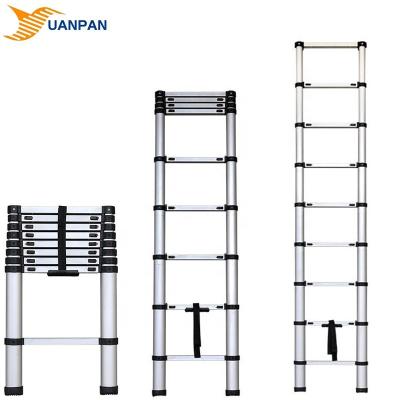 China Folding Ladders Prices 2.6m 8.5FT Aluminum Ladder Foldable Telescopic Extension Ladder For Car Clamp for sale