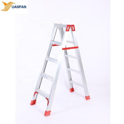 China Portable Folding Ladders Double Sided Folding Aluminum Decorative 5 Step Ladder for sale