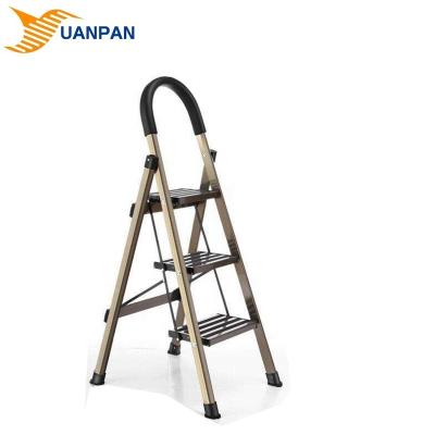 China Folding Ladders 3 Steps Stairs Ladder Light Weight Steel Ladder Folding Universal Aluminum for sale