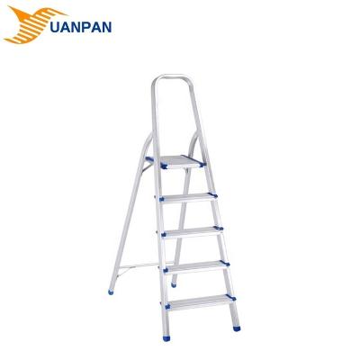 China Folding Ladders 5 Steps Folding Ladder Heavy Duty Industrial And Home Ladder Lightweight Clamps With Handrail for sale