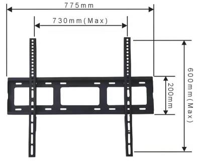 China Cold Rolled Steel VESA 700*600mm LED LCD Plasma Fixed TV Wall Mount Bracket For 42