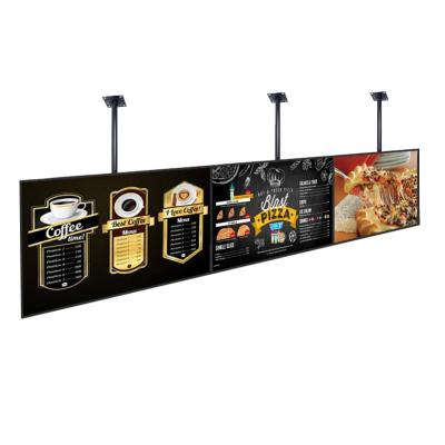 China Indoor IRTECH lcd advertising display screen fast food restaurant catering popular use 32 43 49 55 inch cafe led menu board digital usb for sale