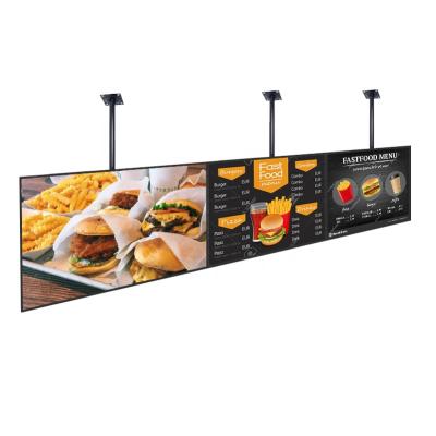 China Indoor Wholesale Wall Mounted Or IRTECH Ceiling Hanging Easy To Use Store Advertising Display Dedicated Restaurant Menu TV Digital Screen for sale