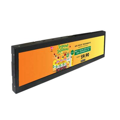 China Factory price indoor supermarket bar type wide edge stretched monitor super thin stretched digital signage screen with Android WIFI for sale