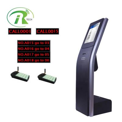 China High Quality Customer Flow Control Ticket Dispenser Queue Control 17inch Touch Screen Queue Management System On Sale for sale