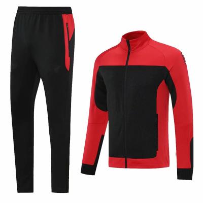 China Breathable Wholesale Polyester With Brand Logo 2022 New Mens Full Zip Football Training Tracksuits for sale