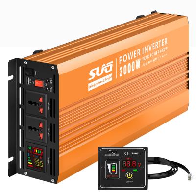 China Power System Home DC/AC Inverter 3000w Sine Wave FCC CE 3kw Solar Pure Power Inverter 110vdc 120vdc 220vdc for sale