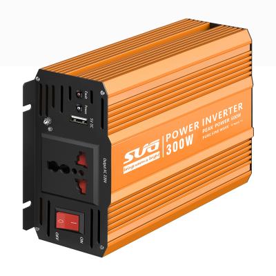 China 300W 12V/24V/48V to 220V High Frequency Off Grid DC to Home Pure Solar Car Vehicle Power Inverter Sine Wave AC Inverter 20*11.2*6cm for sale