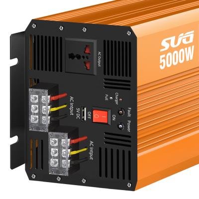 China inverter 12v 24v 48v 220v 5000w off grid pure sine wave inverter with charger 73.5*30.8*24cm for sale