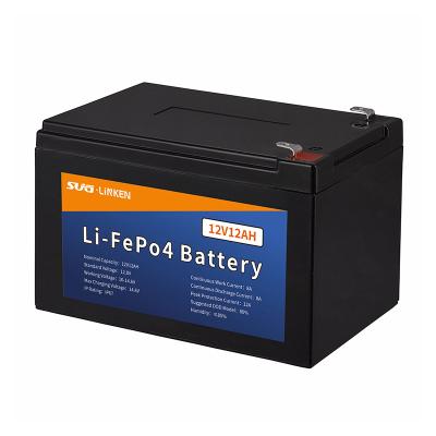 China LiFePO4 Battery 12ah 12.8v Lithium With BMS New A Grade Cell 18650 Battery for sale