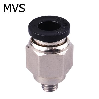 China Connect pipes screw type straight pneumatic connector and PC threaded push to connect fitting and gas type fitting. for sale