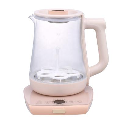 China 360 Degree Kitchen Appliances Kettle Health Rotation Base Multifunctional Glass Pot With Wasserkocher Tea Strainer And Egg Holder Tea Kettle for sale