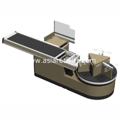 China 2017 cold rolled steel hot sale retail checkout counter with belt sold on Alibaba for sale