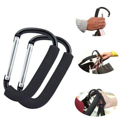 China Eco-freindly JIKE Stroller Accessories Organizer Hook, Clip And Strap Diaper Bag Easily for sale