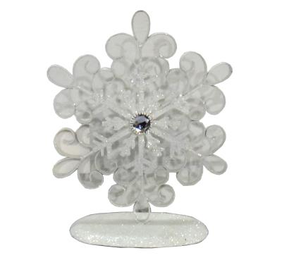 China Christamas Home Decor Metal Snowflake Decoration Christmas Decoration Table Decoration Glitter Item with julle for sale