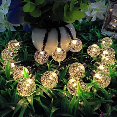 China Garden RTS Drop Shipping Outdoor Solar LED Globe Ball Lights Waterproof Christmas Holiday String Fairy Light for Garden for sale