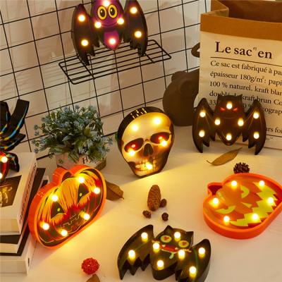 China Spider Bat Ghost Pumpkin RTS drop shippingBattery Powered Table Lantern Bat Ghost Pumpkin Light Spider Lamp Halloween Holiday Light Up Bright for sale