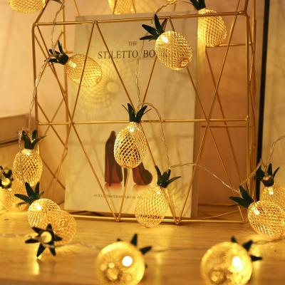 China Pineapple RTS Pineapple LED String Light Summer Decoration Warm White USB Fairy Led String Room Home Decor for sale