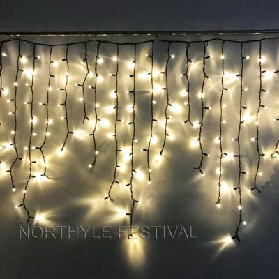 China Nordic Fairy Lights Black Rubber Light Rubber Outdoor Waterproof Xmas Garden String Lighting Cable LANDSCAPE LED Wire Icicle Decoration Nordic Home for sale