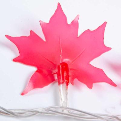 China Red Garden Maple Leaf Holiday String Light LED Led Decoration Lighting For Party Festival Light 110V 220V for sale