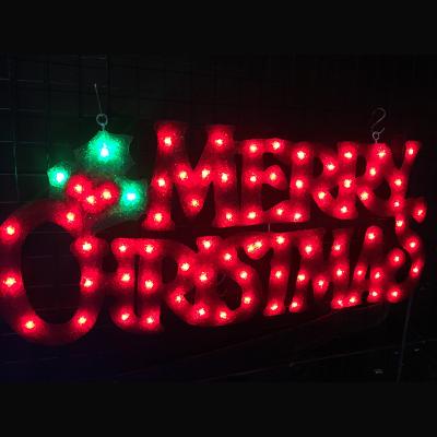 China Merry Christmas 2D Pattern Light Merry Christmas Holiday Lighting Best Price Christmas Stage LED Light Festival for sale