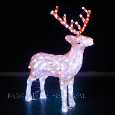 China Large Reindeer Christmas Holiday Lights Reindeer With Antlers Shopping Mall Decoration LED Indoor Outdoor Light for sale