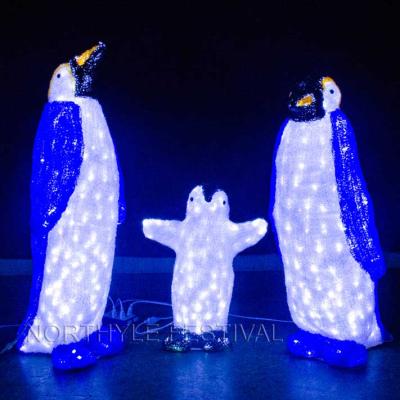 China Static on 3D Penguin Sculpture Pattern Light Shopping Mall Hotel Party Christmas at Plaza Decoration New Product Ramadan Christmas for sale