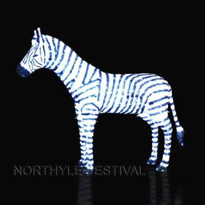 China Holiday Decoration Wedding Decoration 3D Zebra Sculpture Pattern Light For Stree Mall Garden Plaza Decoration Festival LED Bright White Lamp for sale