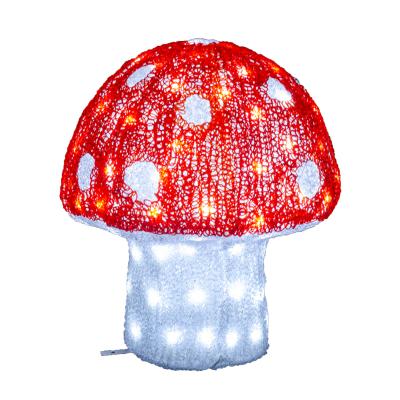 China Commercial Use Mushroom Sculpture 3d Christmas Street Led Pattern Light New Year Outdoor Festival Wedding Decoration for sale