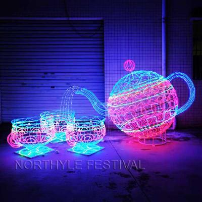 China Brightly 3D LED Squid Sculpture Light Pattern Light Crescent Moon Ramadan Eid Al Fitr Regular Customizable Street Led Star Muslims OEM Customized Holiday Lights for sale